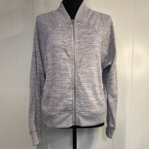 Calvin Klein Jacket Zip-Up Performance Athleisure Lavender Gray Space Dye Small